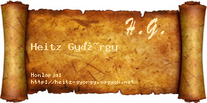Heitz György névjegykártya